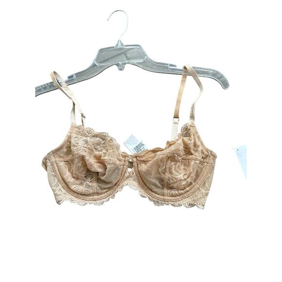 Calvin Klein Womens Seductive Comfort Unlined Lace Bra Size 34C Bare Beige Nude - Picture 5 of 7